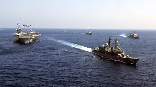 军演遭日韩干扰视频播放,紧张局势下的视频记录揭示”